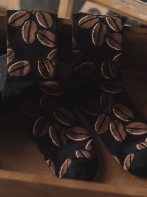 Coffee Bean Pattern Socks