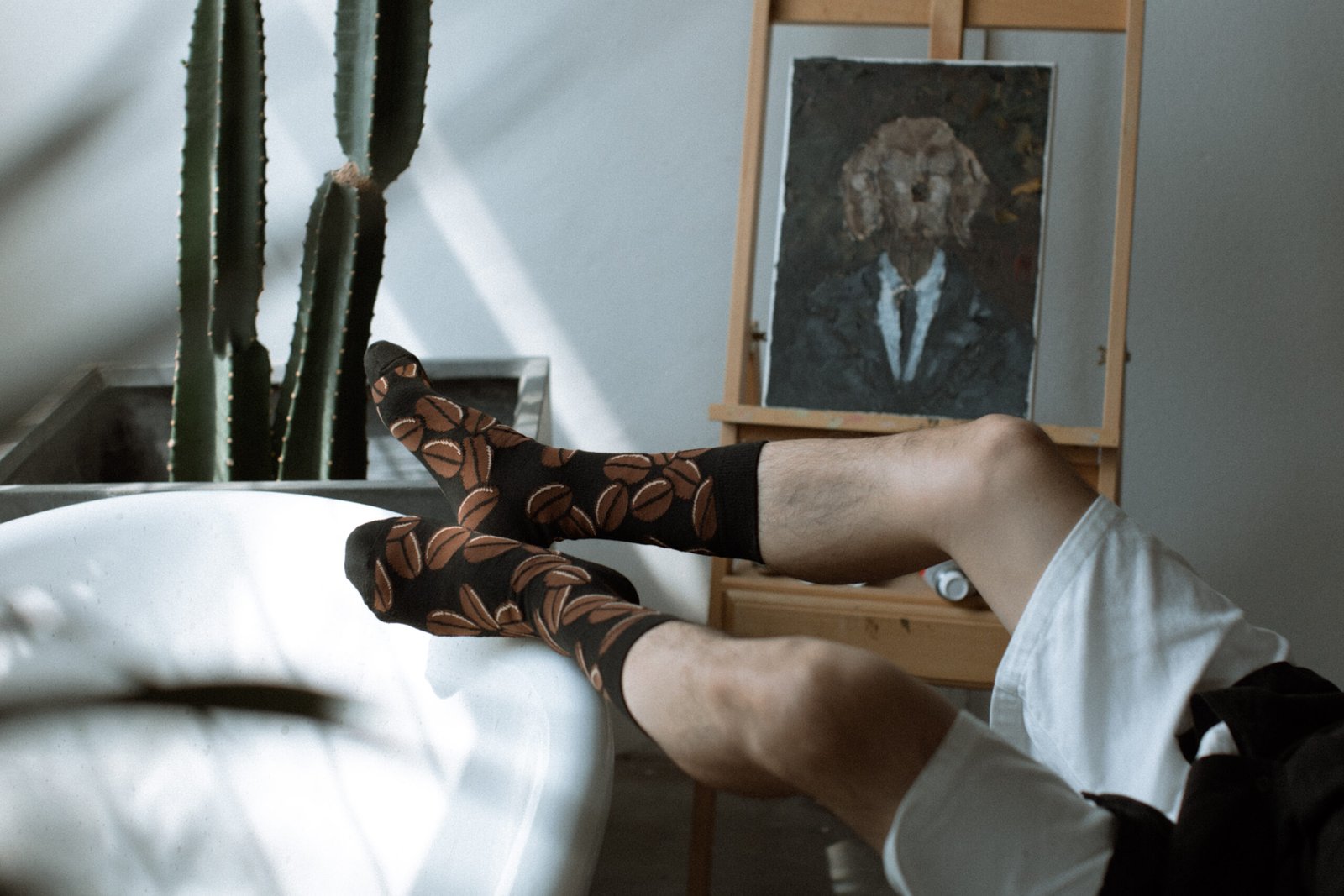 0V7A4646 拷贝 Coffee Bean Pattern Socks - 图片 7