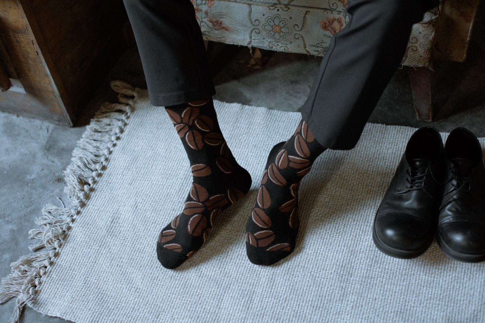 0V7A4657 拷贝 Coffee Bean Pattern Socks - 图片 9