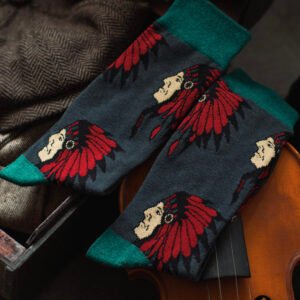 Tribal Pattern Crew Socks