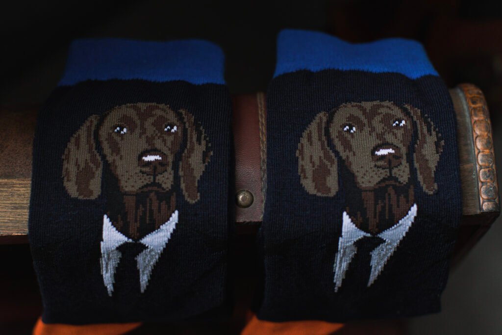 Dog in Suit Novelty socks 0V7A4766 拷贝 1024x683