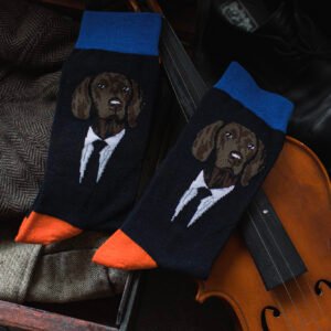 Dog in Suit Novelty socks