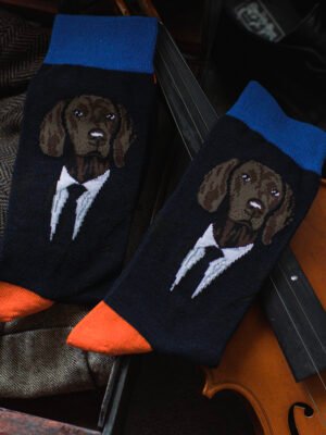 Dog in Suit Novelty socks