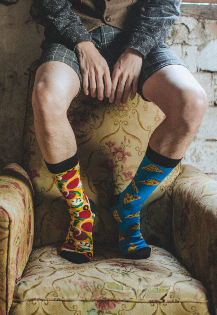 Mismatched Pizza Socks