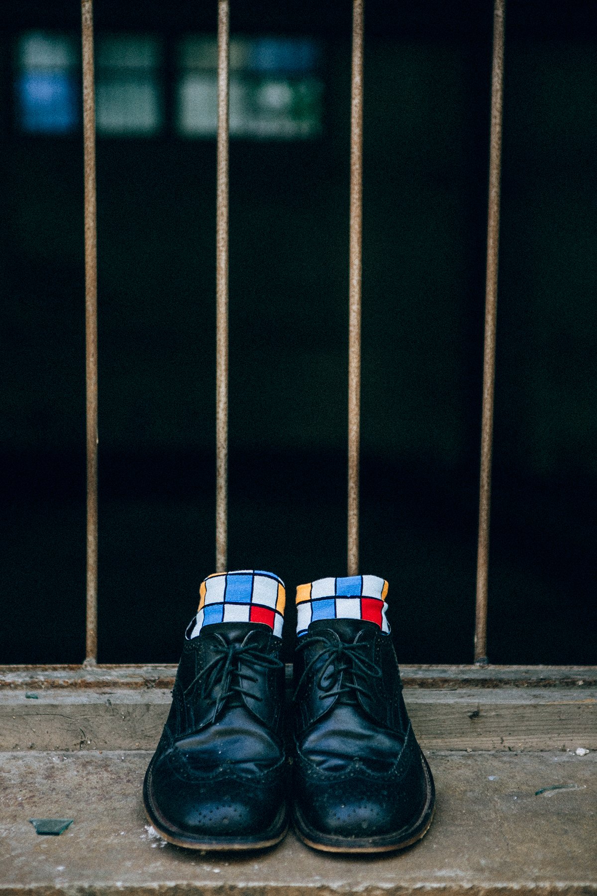 8K5F3443 Colorful Geometric Knee-High Socks - 图片 10
