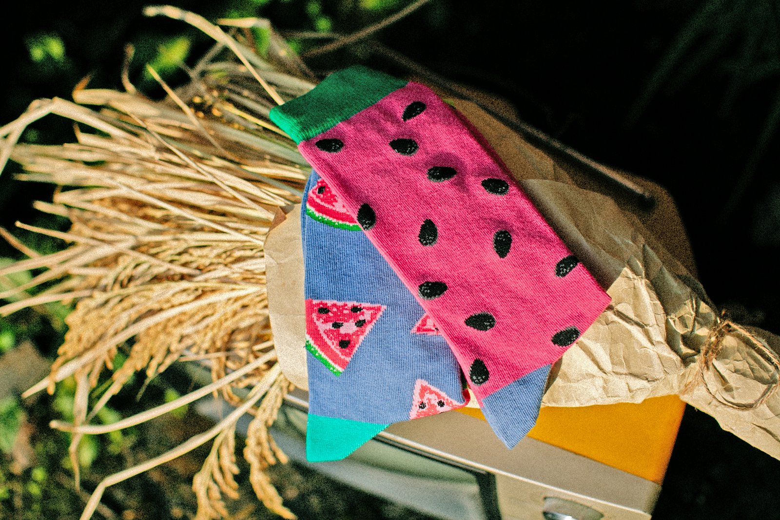 8K5F9325 Watermelon Pattern Socks - 图片 10