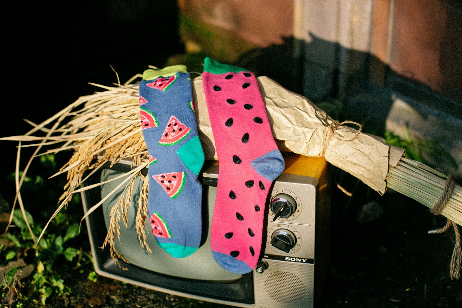 8K5F9328 Watermelon Pattern Socks - 图片 5