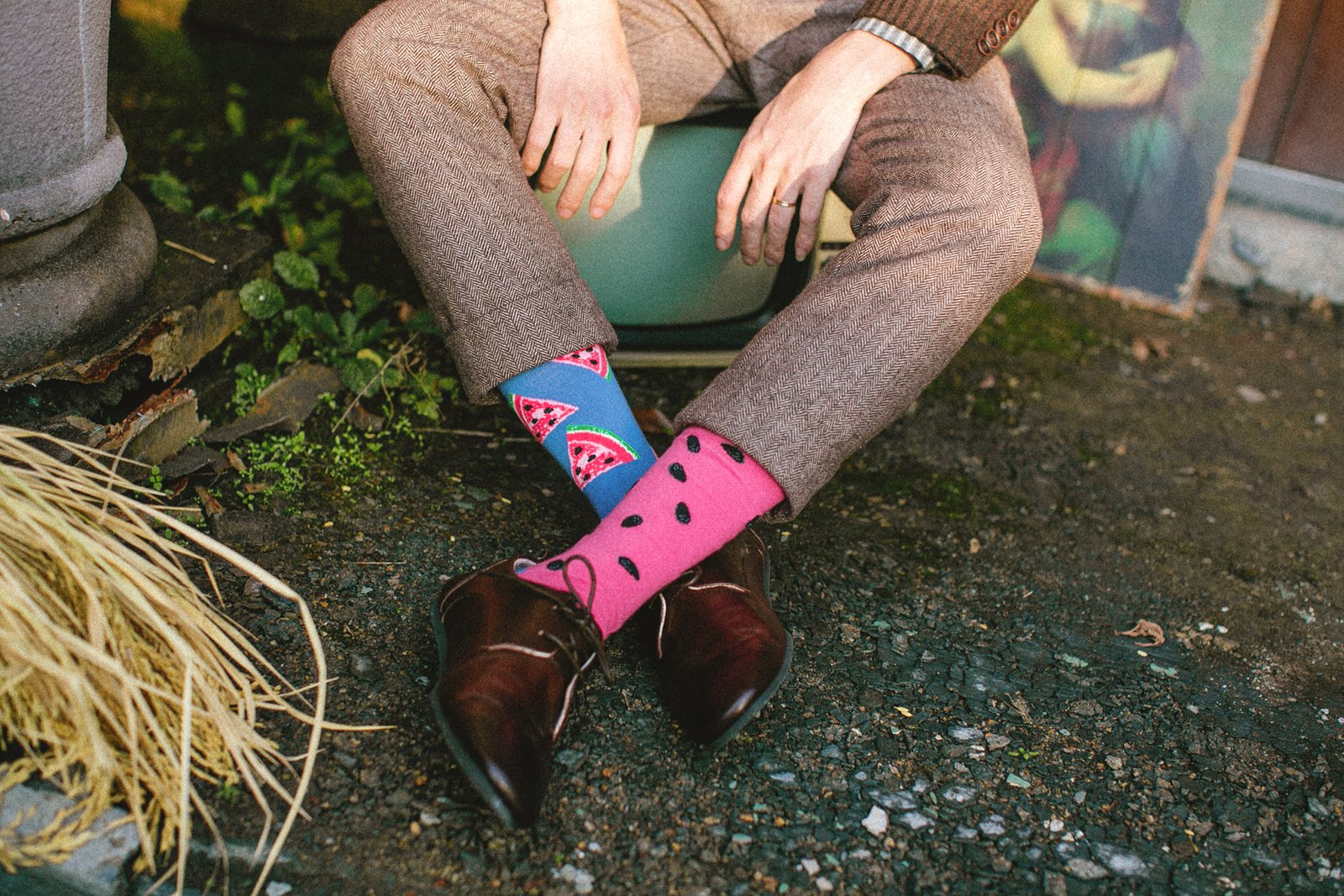 8K5F9344 Watermelon Pattern Socks - 图片 7