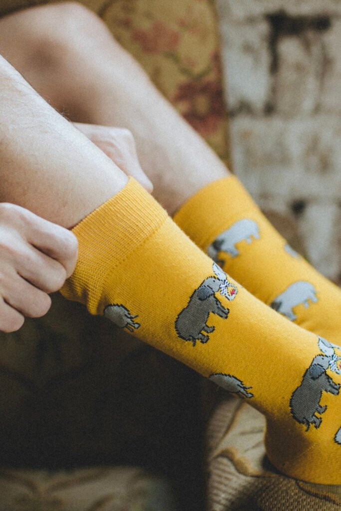 Yellow Elephant Socks 8k5f2586